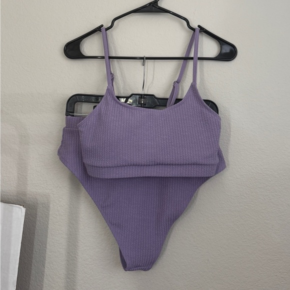 M/L Lilac High waist 2- Piece swimsuit - Picture 1 of 9